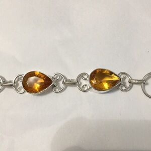 Brandy Topaz Sterling Silver Bracelet